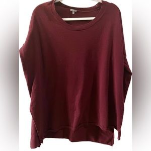 Final sale❗️ Charlotte Russe blouse/sweater size 3XL. Beautiful fabric. Burgundy
